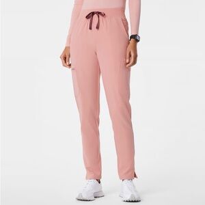 High Waisted Yola Skinny Scrub Pant || Pink Sand || Figs